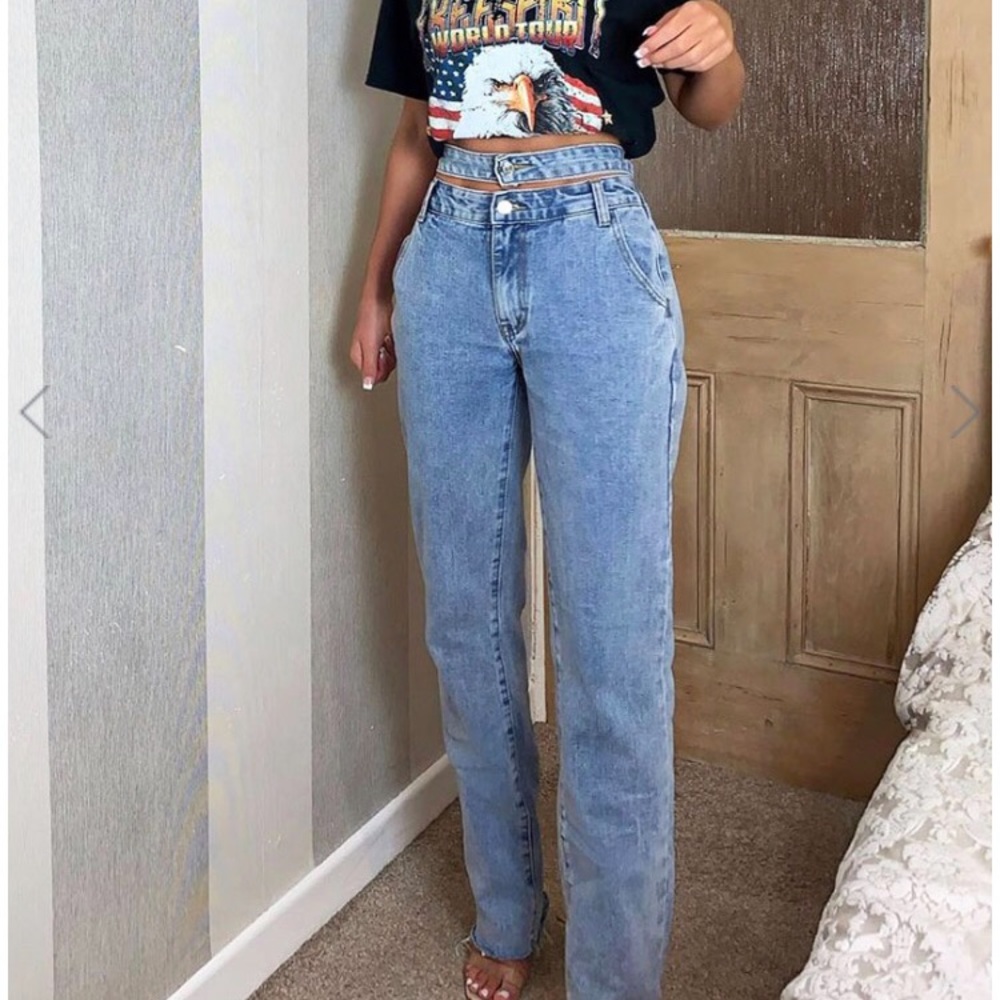 ISO Rebellious UK Double Waist Mom Jeans Sz US 6/8